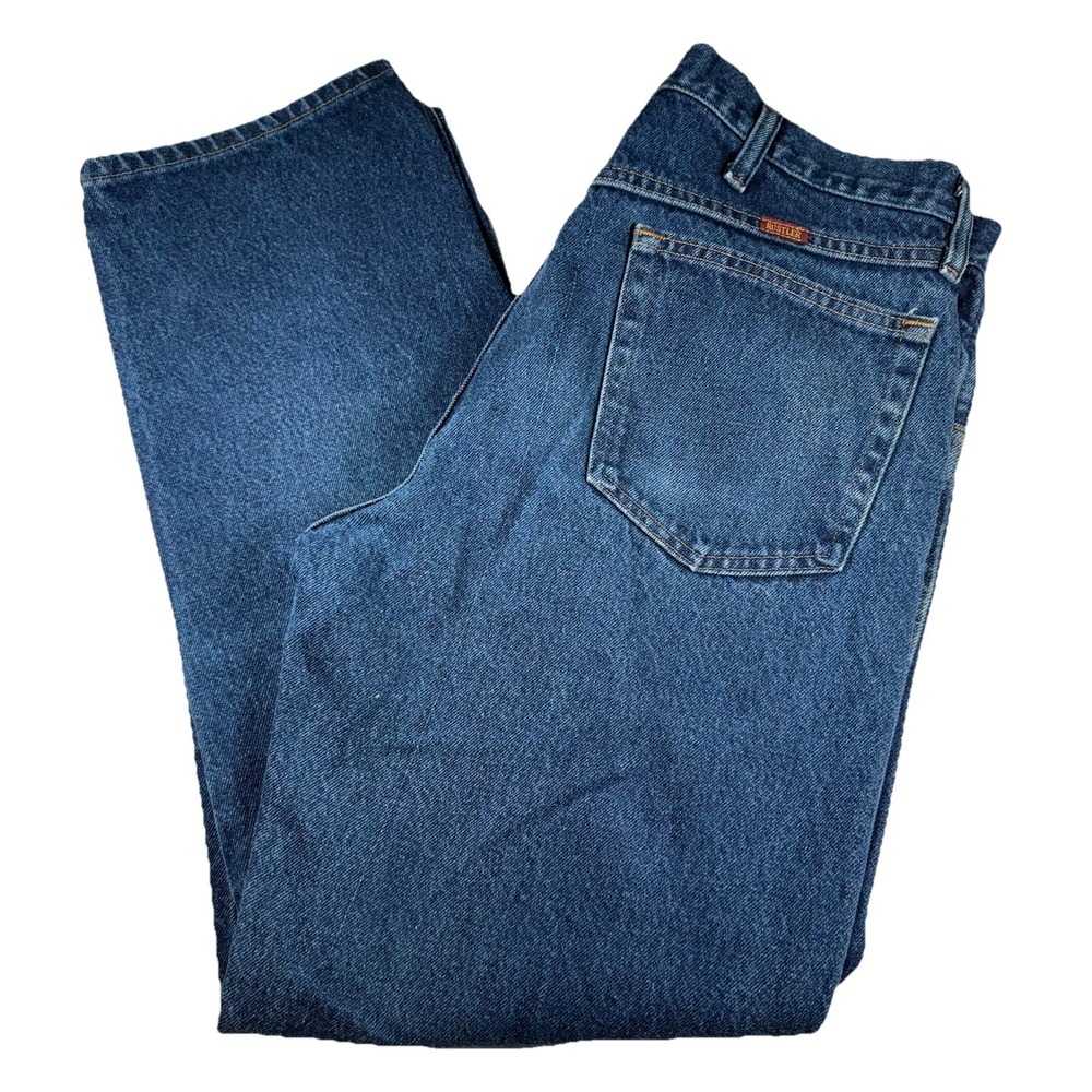 Men's Rustler by Wrangler Denim‎ Jeans Regular Fit Dark Wash 87619PW 35x30